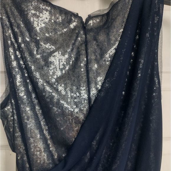 NWT Adrianna Papell Evening Navy Cocktail Dress, Size 4 - Picture 5 of 8